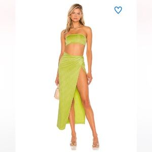 Karolyna Maxi Skirt Set in Citron
